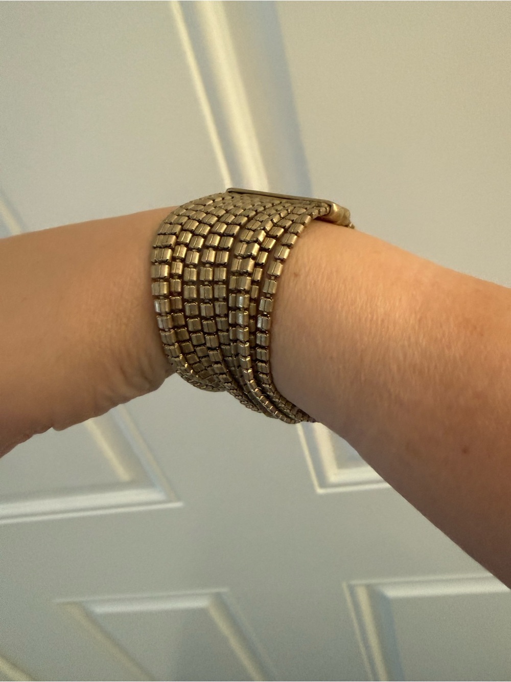 Lia Sophia Kiam Family Retired Gold Multi-Row Magnetic Clasp Bracelet